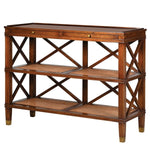 Cross Sided Rattan Console with Slide