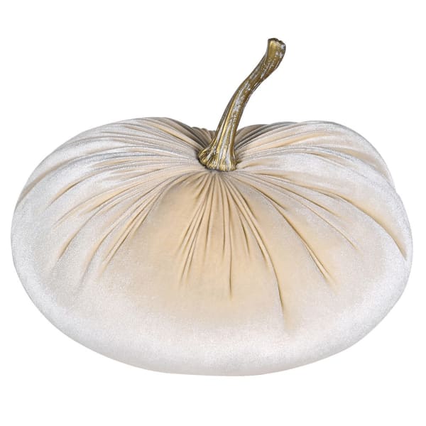 
            
                Load image into Gallery viewer, Ivory Velvet Decorative Pumpkin Soft Cushion
            
        