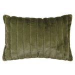 Olive Green Ribbed Cushion