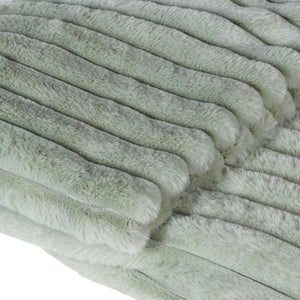 Mint Green Ribbed Faux Fur Throw