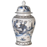 Blue Oriental Style Ginger Jar