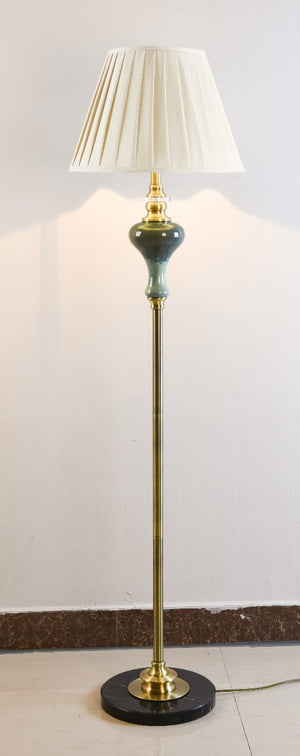 Green Faux Marble Floor Lamp