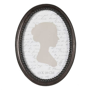 
            
                Load image into Gallery viewer, Aged Brown Oval Photo Frame
            
        