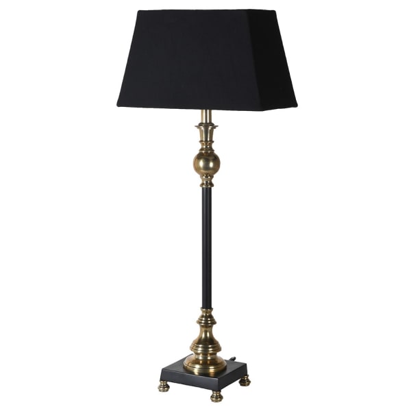 Slim Black Table Lamp with Shade