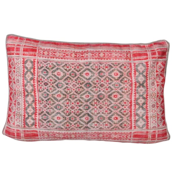Red and Beige Pattern Cushion