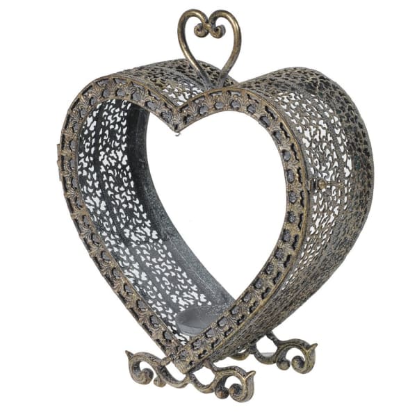 
            
                Load image into Gallery viewer, Distressed Metal Heart Lantern
            
        