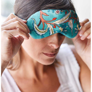 
            
                Load image into Gallery viewer, Teal Exotic Flower Print Eye Mask
            
        