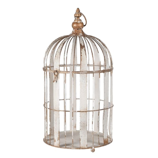 Distressed Metal Birdcage Lantern