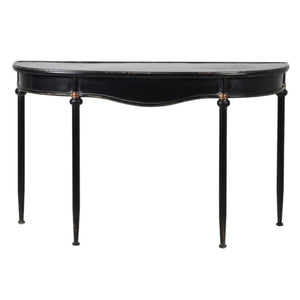 Black Swept Metal Console Table