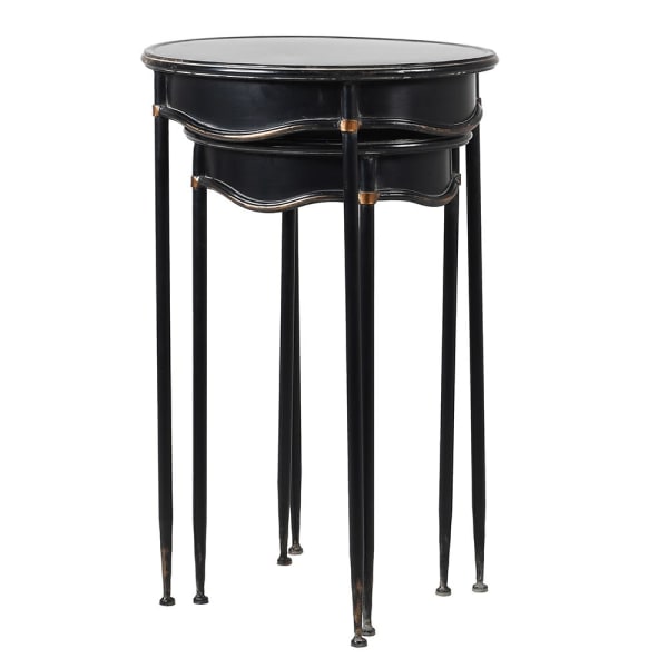 
            
                Load image into Gallery viewer, Set of 2 Black Curve Side Tables
            
        