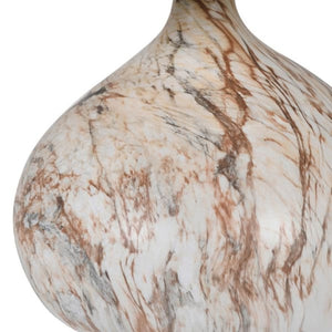 Marbled Table Lamp with Linen Shade
