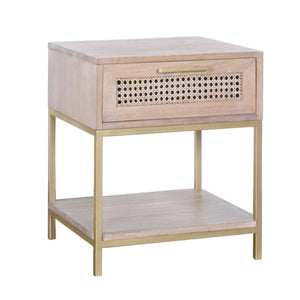 Roundwood Side Table with Drawer Default Title