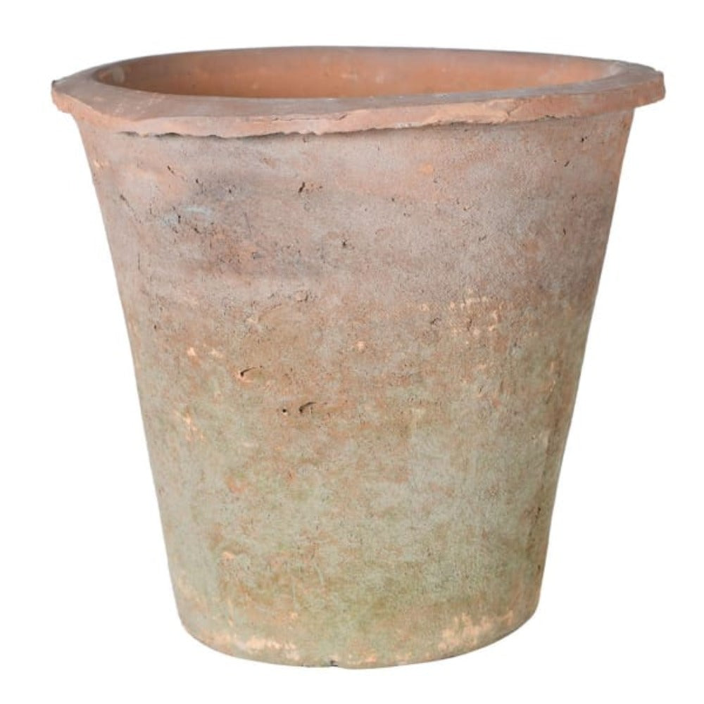 
            
                Load image into Gallery viewer, Small Antiqued Red Stone Pot
            
        