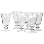Set of 6 Ribbed Wine Glasses