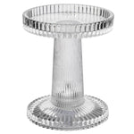 Clear Ribbed Glass Candle Holder Default Title