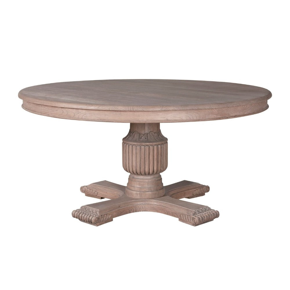 Sofia Round Dining Table Rustic Brown 140cm Default Title