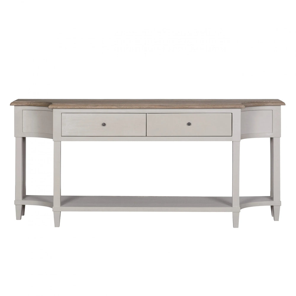 
            
                Load image into Gallery viewer, Sofia 170cm Console Table – Hardwick White &amp;amp; Rustic Brown
            
        