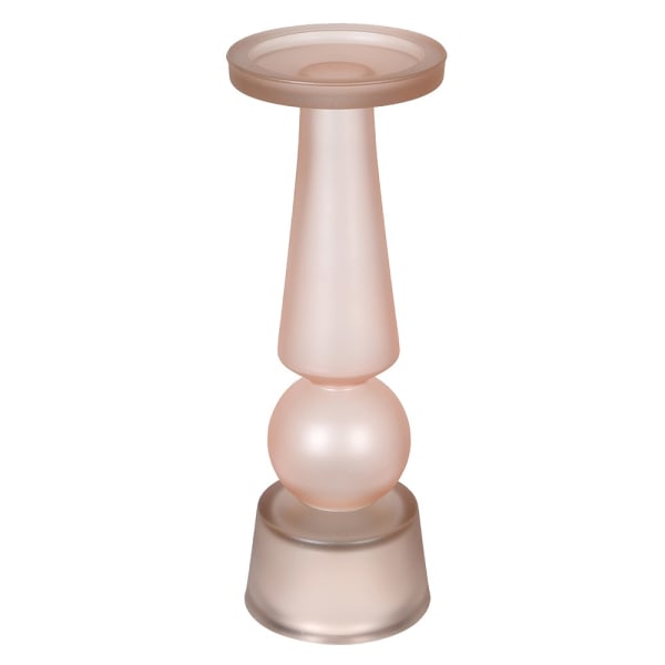 Soft Peach Glass Candle Holder