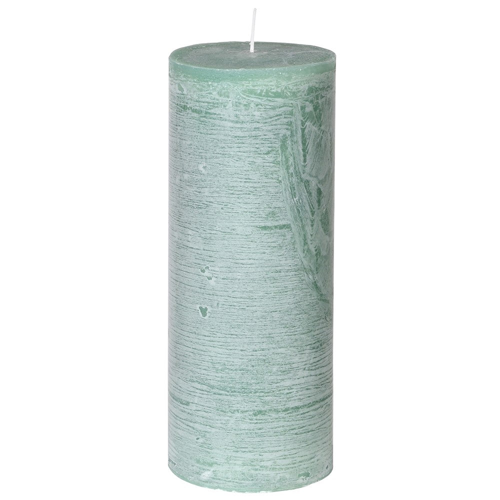 Large Sage Rustic Pillar candle