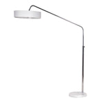 White Marble Base Floor Lamp with White Shade