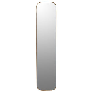 Gold Finish Curve Edge Rectangular Mirror
