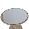 Mirrored Round Table with Gold Ornate Base