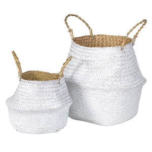 
            
                Load image into Gallery viewer, Set of 2 White Grass Baskets
            
        