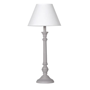 Grey Distressed Lamp with Cream Shade