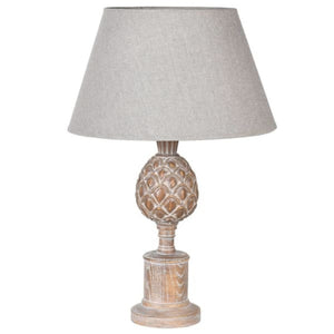 Acorn Lamp with Linen Shade