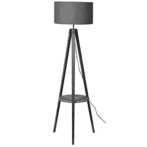 
            
                Load image into Gallery viewer, Tripod Floor Lamp with Grey Shade
            
        