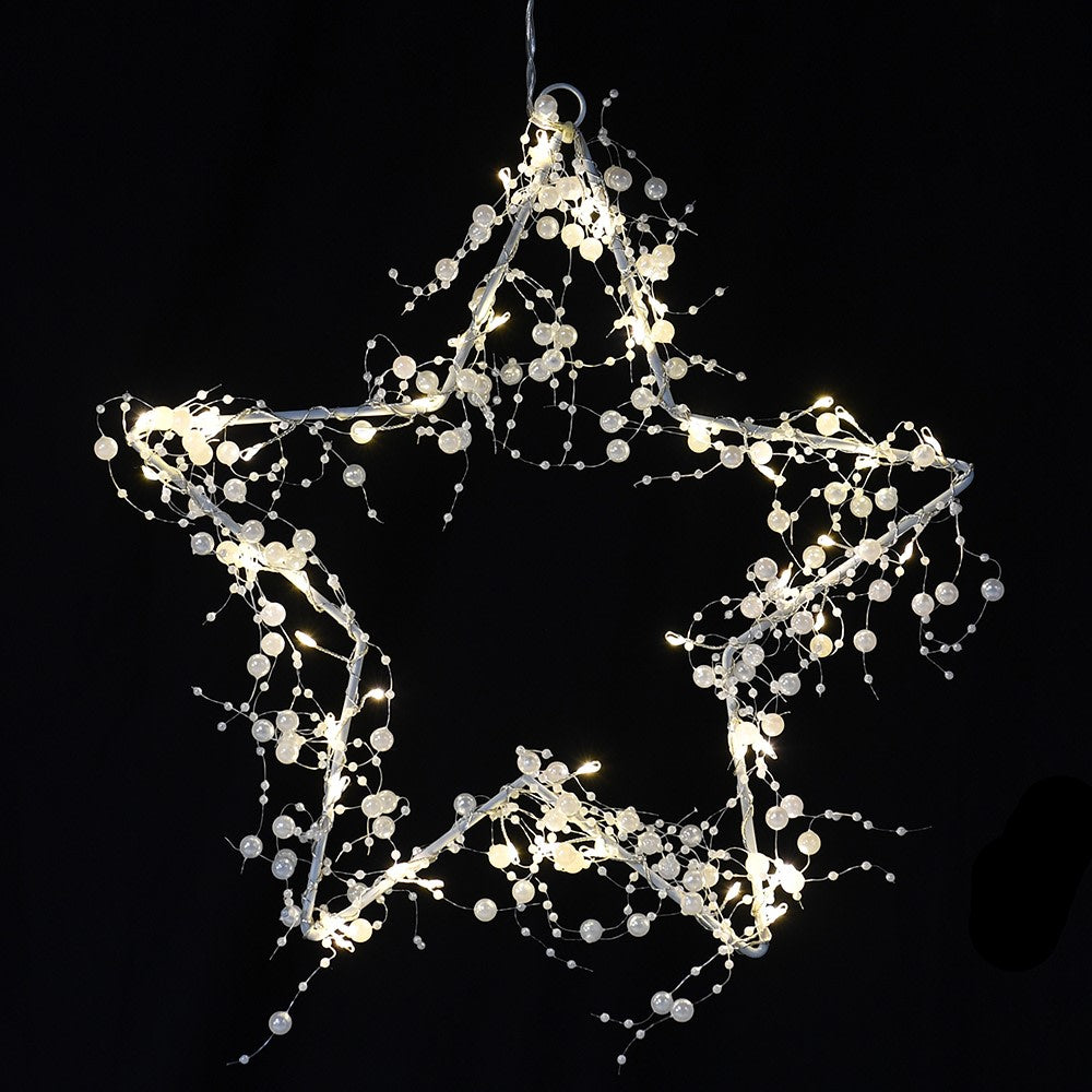 Small Lit Beaded Star