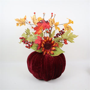 Large Pumpkin with Sunflower, Mixed Berries & Leaves