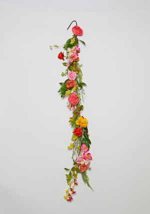 Pink and Yellow Floral Garland 150cm