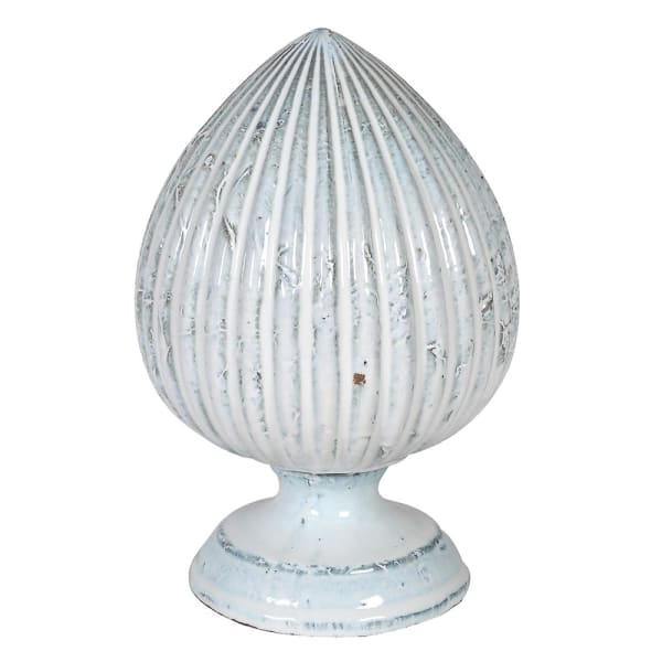 Cream Ceramic Acorn Decoration