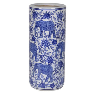 Bengali Umbrella Stand Blue/White