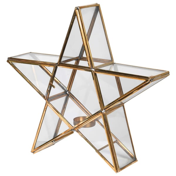 Brass Star Candle Holder
