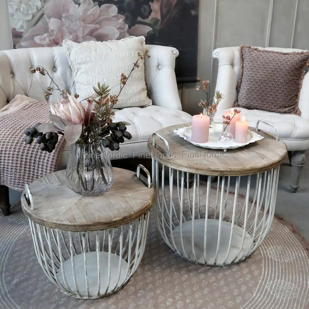 Distressed Coffee Table White Set Town Country Interiors