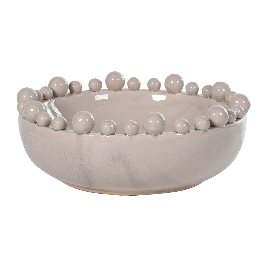 Cream Bobble Edged Bowl