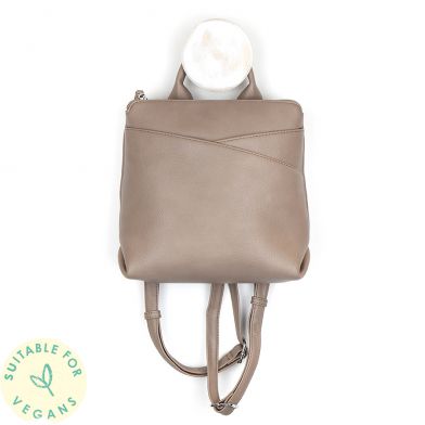 Vegan Leather warm taupe backpack