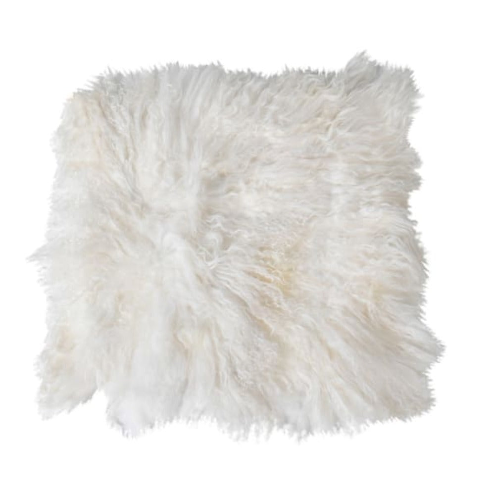 Tibetan Lambs Wool Ivory Seat Pad