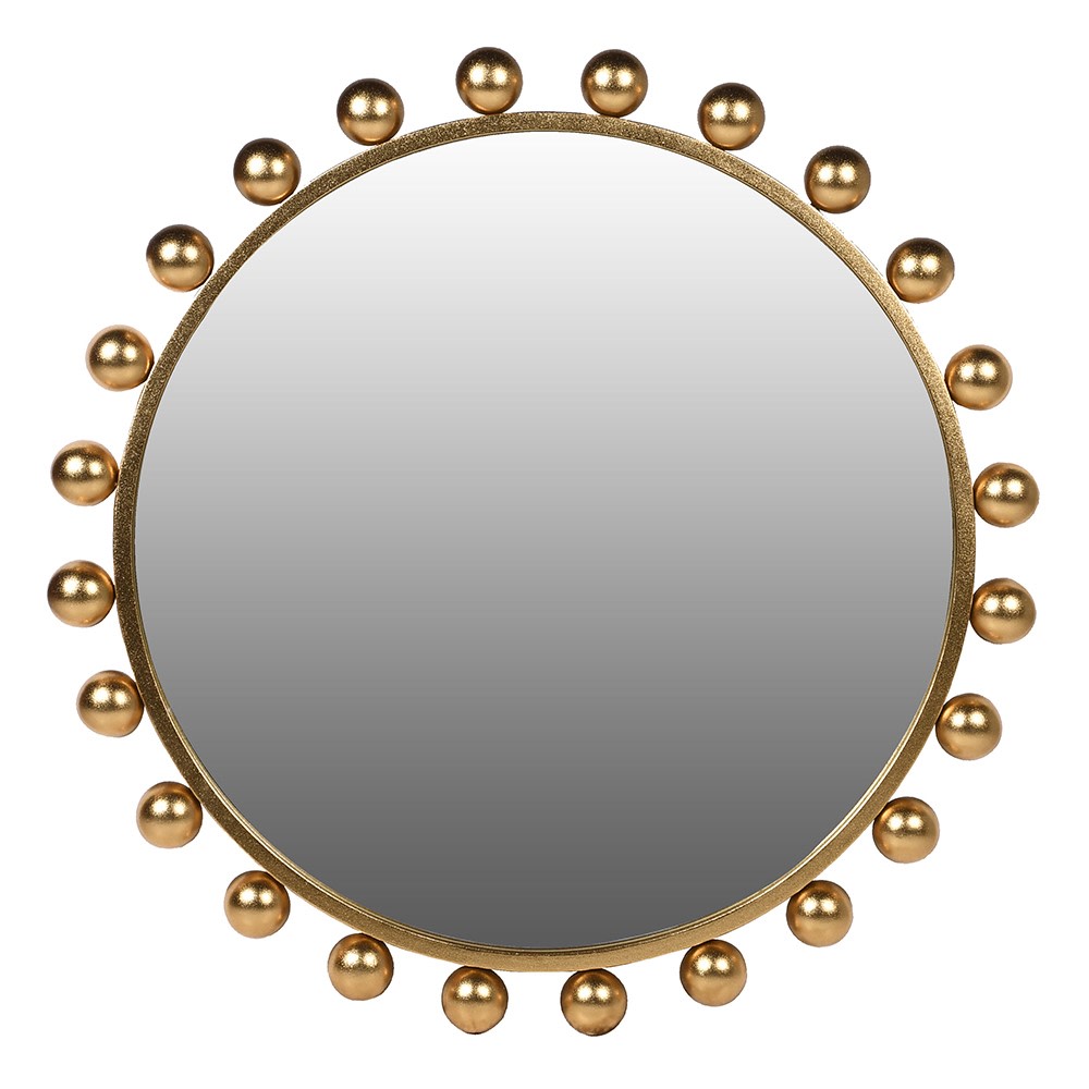 Gold Ball Rim Wall Mirror