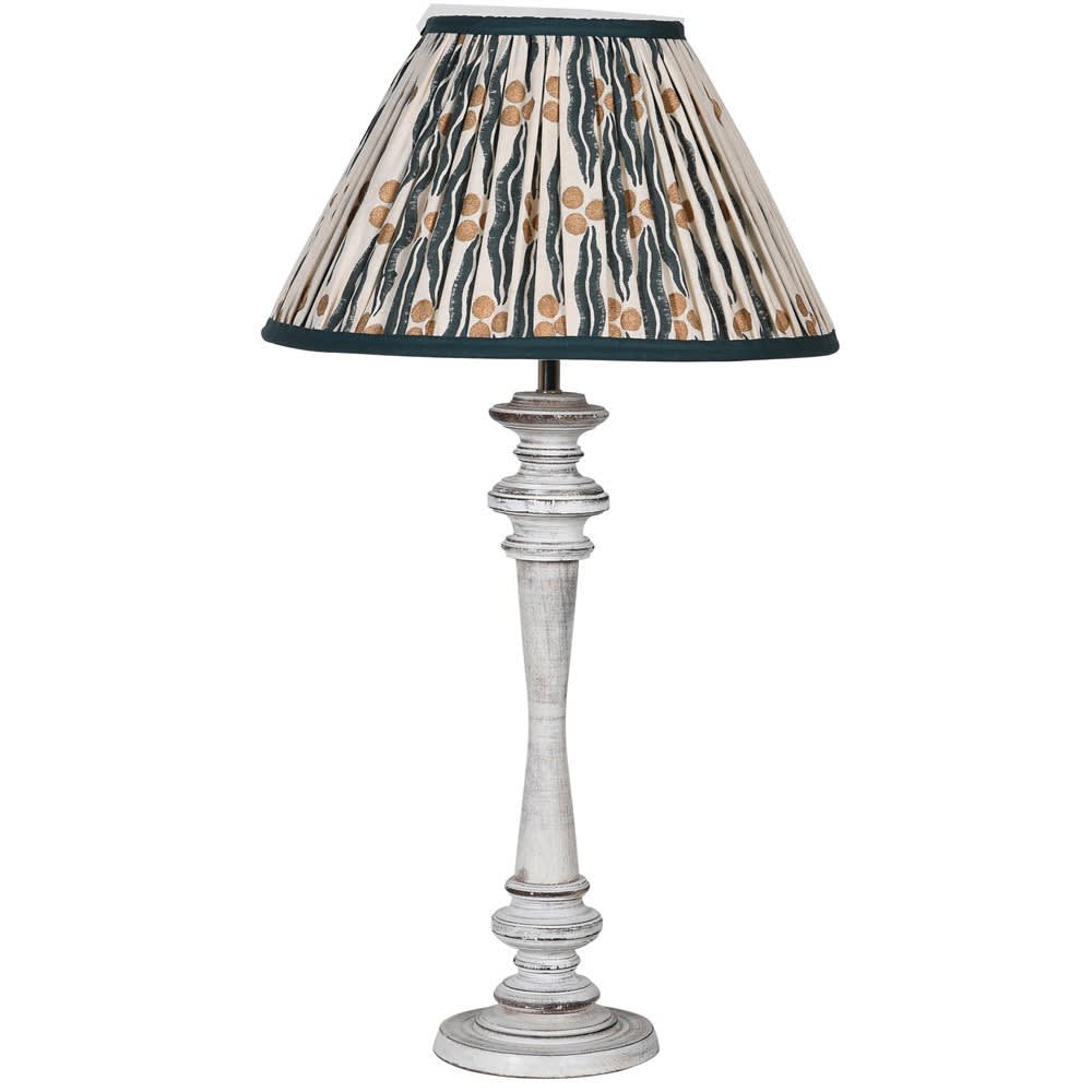 Wash Wood Lamp and Ikat Shade