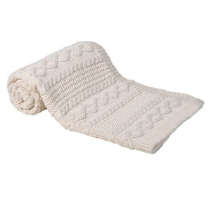 
            
                Load image into Gallery viewer, Cream Knitted Throw
            
        