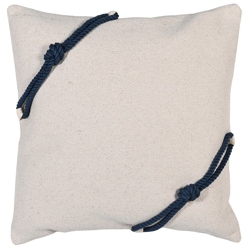 Blue Natural Rope Cushion Cover