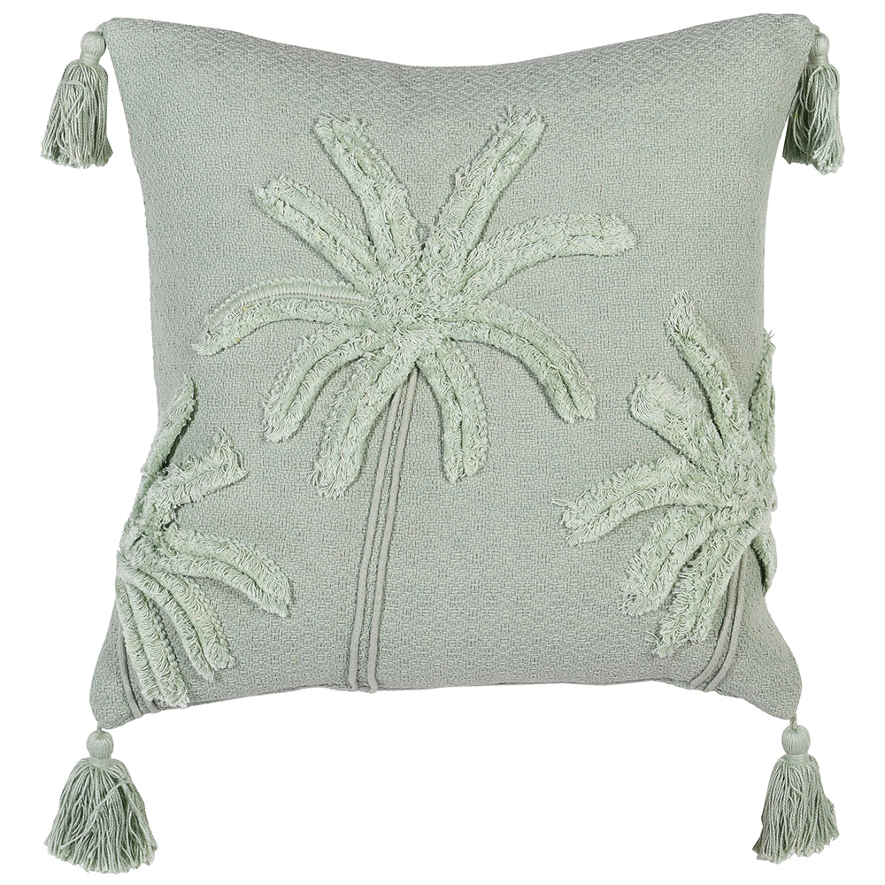 Mint Green Palm Tree Cushion