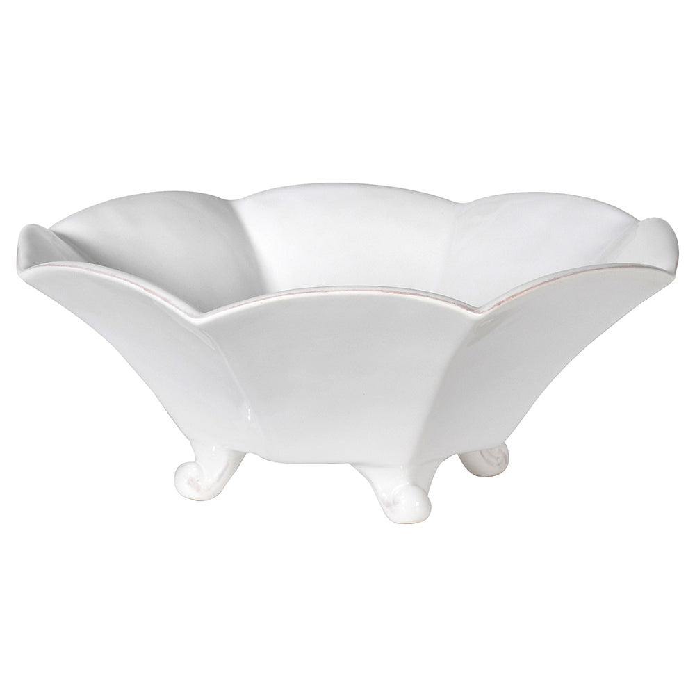 White Ceramic Footed Dish