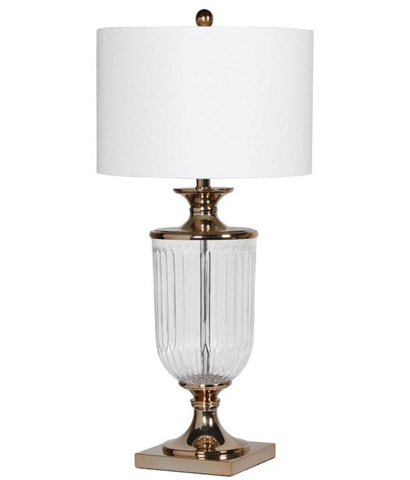 Glass Urn Lamp With Shade