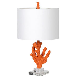 Orange Coral Table Lamp