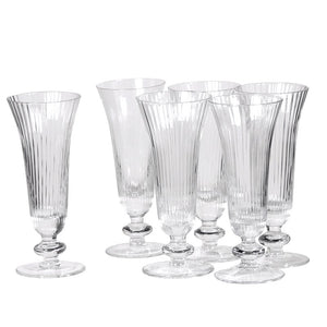 
            
                Load image into Gallery viewer, Ribbed Glass Flutes - Set Of 6
            
        