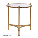 Gold Glass Side Table
